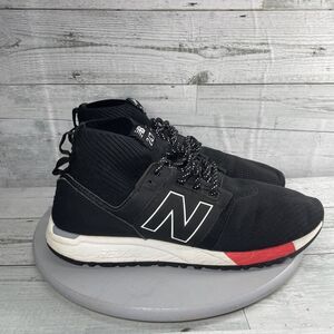 New Balance Mid 247 Black/White Mesh Knit Shoes Sneakers Mens Lifestyle Size 12